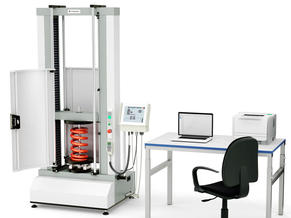 Машина для испытания пружин до 50 кН на базе УТС 111.2 с защитным экраном